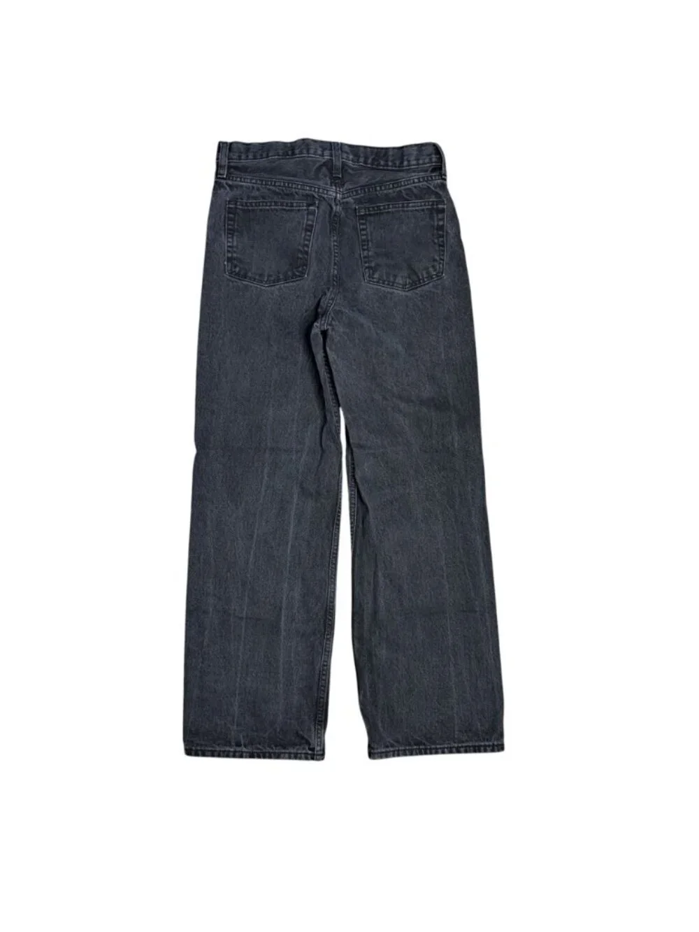 Old Navy Baggy Wide Leg Jeans Boys Size 14 Black Adjustable Waist